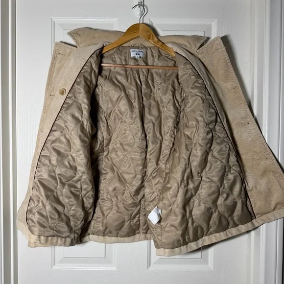 Uniqlo Ines de la Fressange Corduroy Double Breasted Pea Coat Jacket Medium - Picture 8 of 16